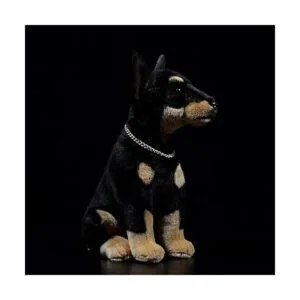 Peluche realista Doberman de 12 pulgadas animal de_4