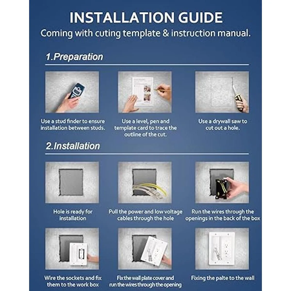 ZEXMTE Kit de gestión de cables en pared para TV salida_4