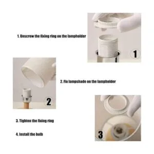 Lámpara de mesa de noche Betty Boop Base de madera para_6