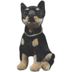 Peluche realista Doberman de 12 pulgadas animal de_1