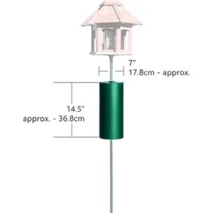 PerkyPet 341 Metal Ardilla de poste con deflector_3