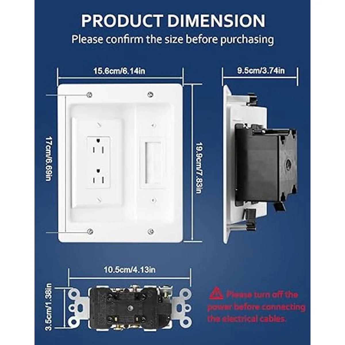 ZEXMTE Kit de gestión de cables en pared para TV salida_2