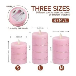 Velas sin llama con ángulo de visión de 360 grados con_6