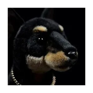 Peluche realista Doberman de 12 pulgadas animal de_7