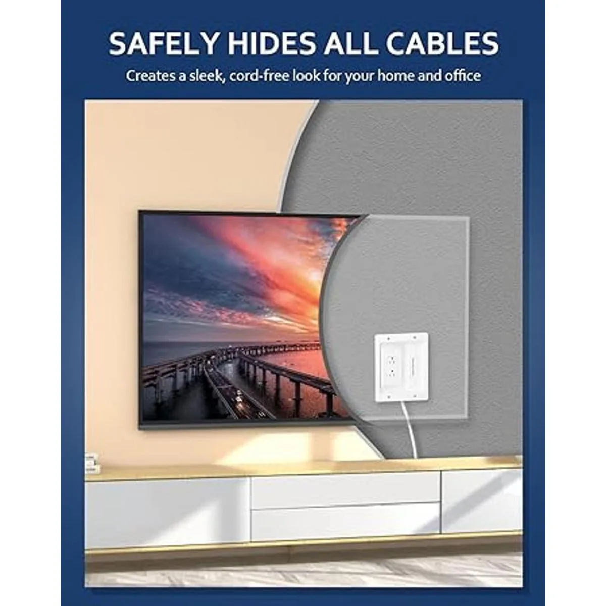 ZEXMTE Kit de gestión de cables en pared para TV salida_5