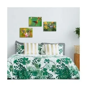 Canvbay Lienzo de 3 piezas con estampado de colibríes para_2