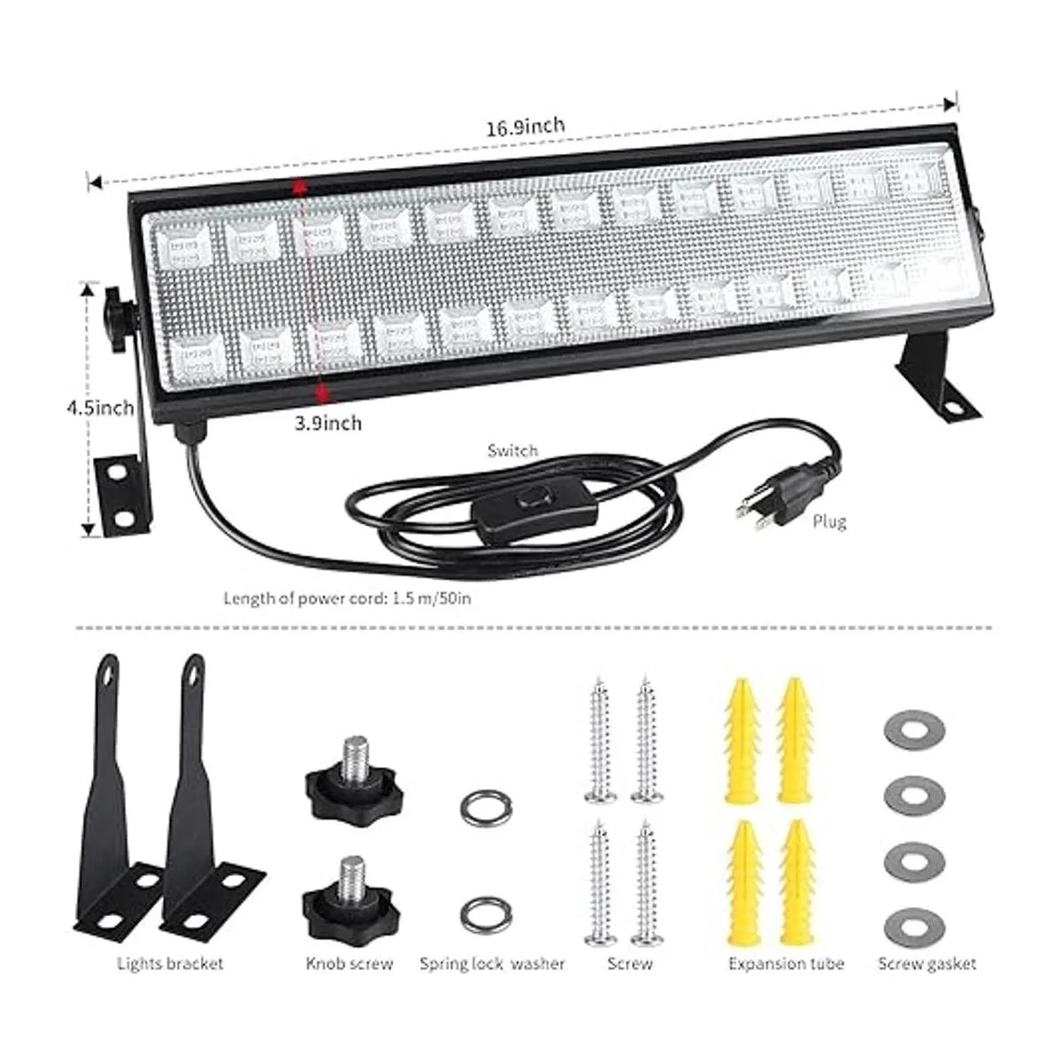 Barra de luz negra mejorada de 100 W luz de inundación de_5