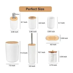 Juego de accesorios de baño juego de 8 piezas de plástico_2