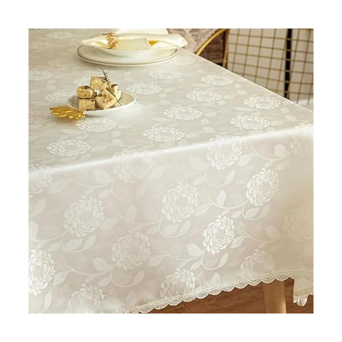 GLORY SEASON Mantel texturizado impermeable a prueba de_7