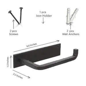 Soporte de papel higiénico de hierro forjado hecho a_3
