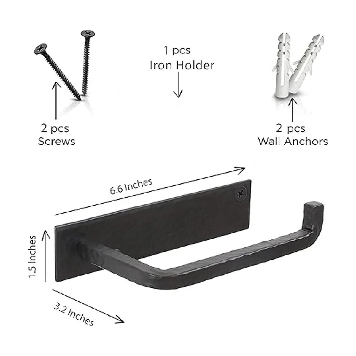 Soporte de papel higiénico de hierro forjado hecho a_3
