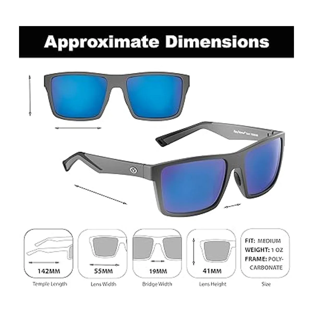 Flying Fisherman Swirl Gafas de sol cuadradas_2