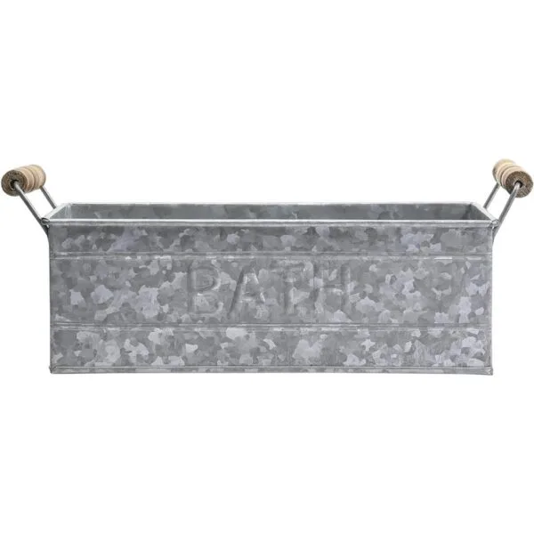 MyGift Cesta de almacenamiento rectangular de metal_5