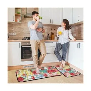 Juego de 2 tapetes de cocina con diseño de mariposas y_6