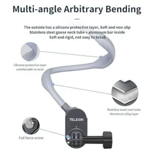 TELESIN Magnetic Chest Mount Soft Silicone Magnetic Neck_4