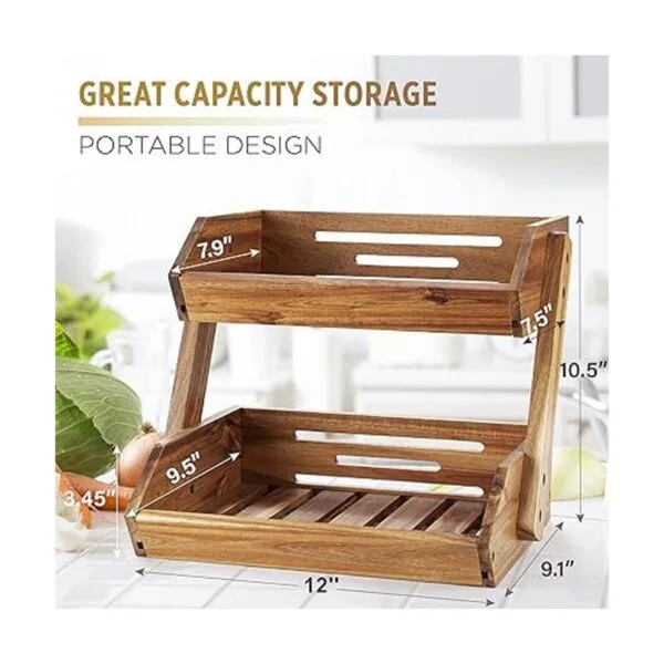 Cesta de frutas frutero cesta de frutas de 2 niveles_4