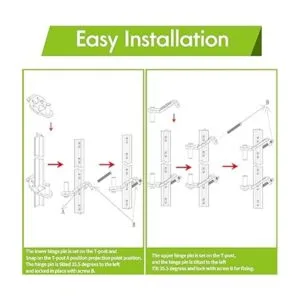Pasadores de bisagra para puerta de poste en T colgador_2