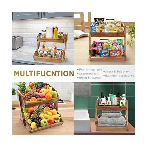 Cesta de frutas frutero cesta de frutas de 2 niveles_5