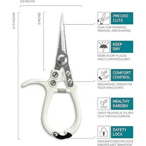LOOPSEED Tijeras de podar de plantas con vaina de cuero_3