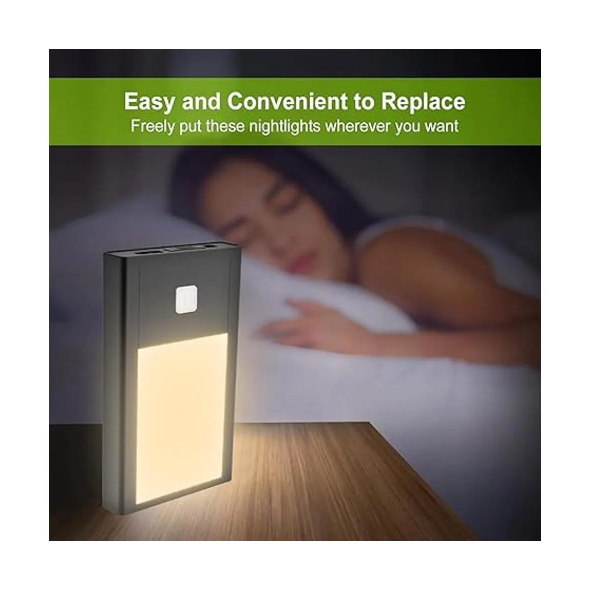 VST Luz nocturna LED recargable por USB funciona con_5