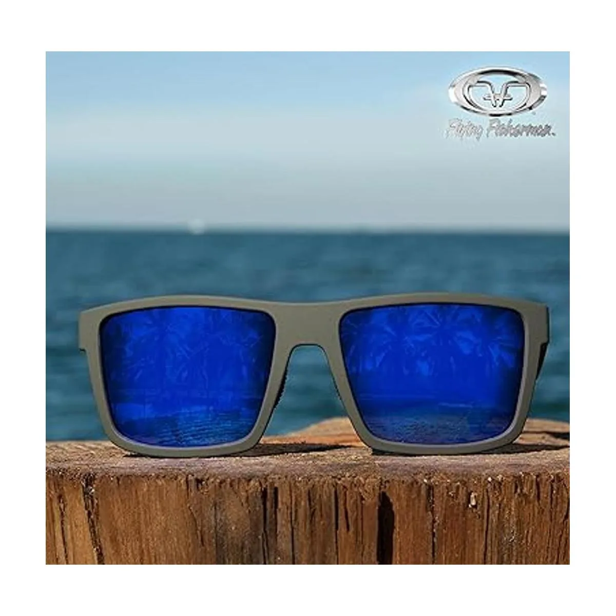 Flying Fisherman Swirl Gafas de sol cuadradas_6