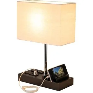 Briever Lámpara de mesa USB lámpara de escritorio_5