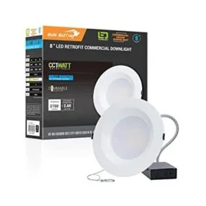 Downlight comercial LED empotrable de 8 pulgadas con caja_1