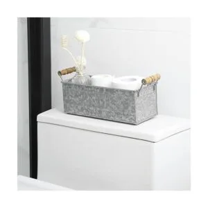 MyGift Cesta de almacenamiento rectangular de metal_2