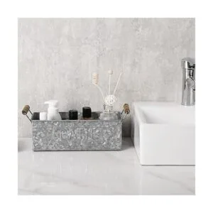MyGift Cesta de almacenamiento rectangular de metal_3