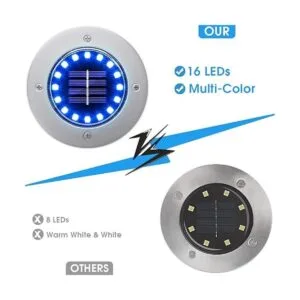 NFESOLAR Solar Outdoor Lights with 16 LEDs Blue Color_2