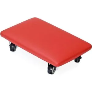 Btibpse Taburete bajo de 360 grados con rueda de piel_1
