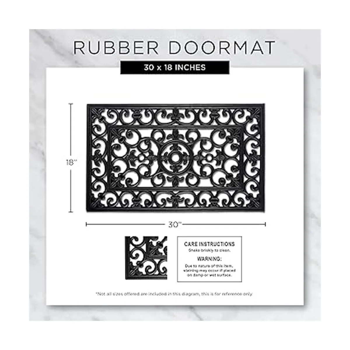 DII Felpudos de goma para todo tipo de clima 24 x 36_3