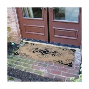 RubberCal. Traditional Fleur de Lis French Mat. Tapete_5