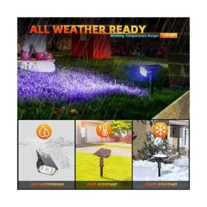 LEREKAM Focos solares para exteriores 40 luces LED RGB_2