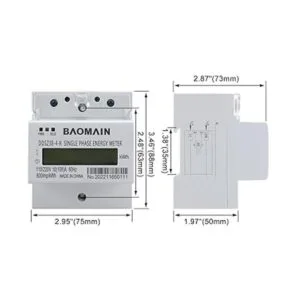 Baomain DDS2384R Medidor de energía monofásico de tres_4