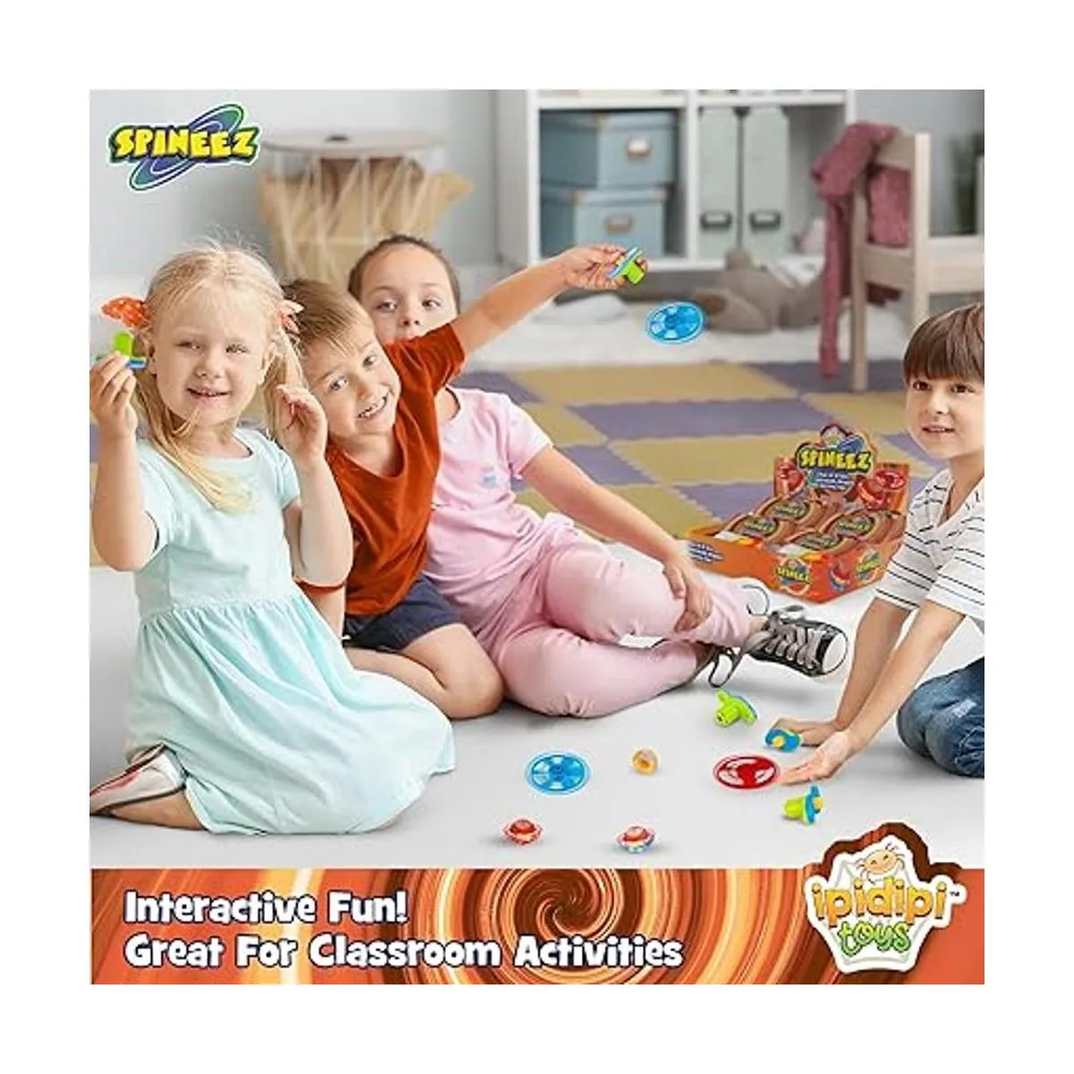 Tapas giratorias iluminadas y disco volador 12 juegos_3