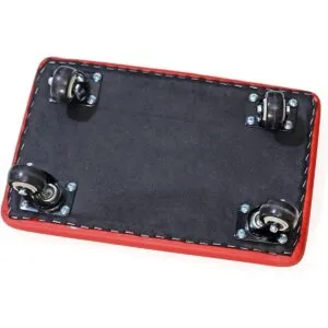 Btibpse Taburete bajo de 360 grados con rueda de piel_5