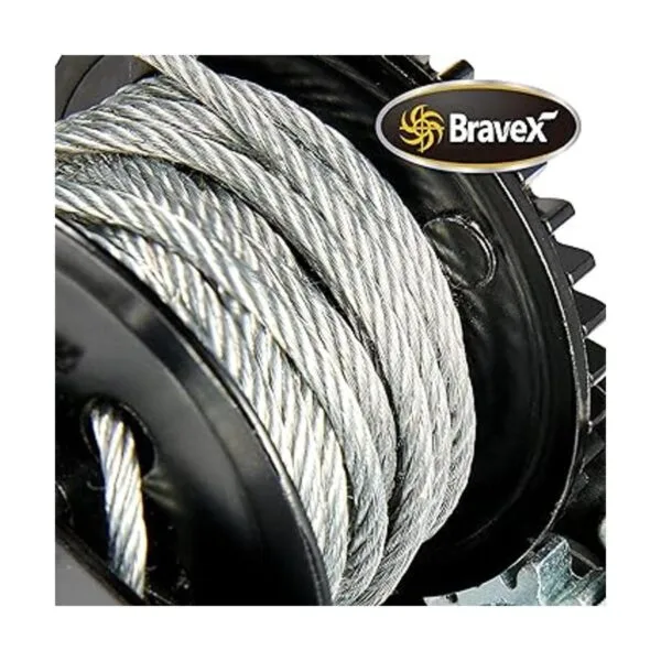 800lbs Capacity Heavy Duty Hand Winch Crank Strap Gear_3
