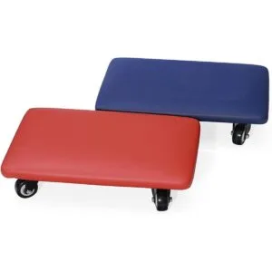 Btibpse Taburete bajo de 360 grados con rueda de piel_3