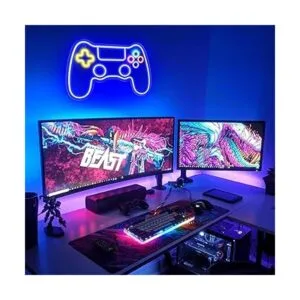 Kavaas Letrero de neón para gamer controlador de juego_2