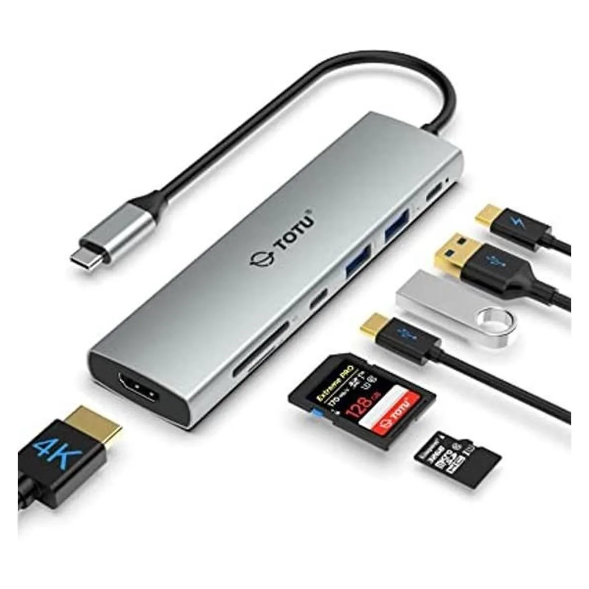 Hub USB C estación de acoplamiento concentrador TOTU 7_1