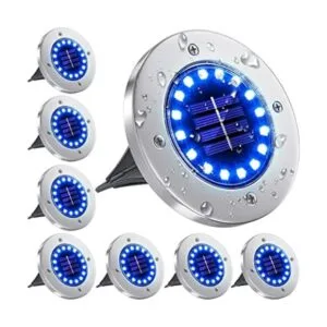 NFESOLAR Solar Outdoor Lights with 16 LEDs Blue Color_1