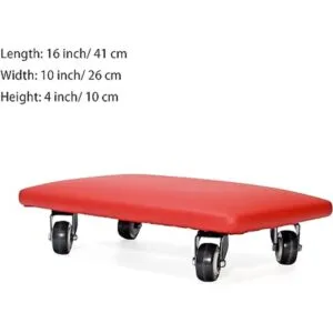 Btibpse Taburete bajo de 360 grados con rueda de piel_2