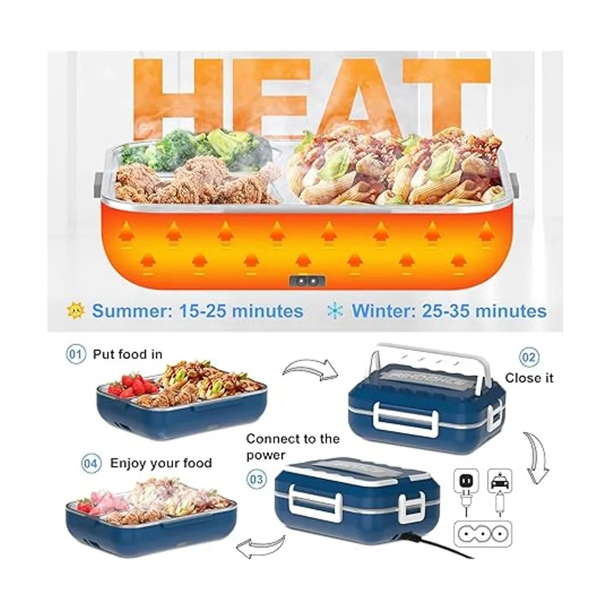 RIKDOKEN Calentador de alimentos de 12 V 24 V 110 V_3