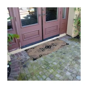 RubberCal. Traditional Fleur de Lis French Mat. Tapete_3