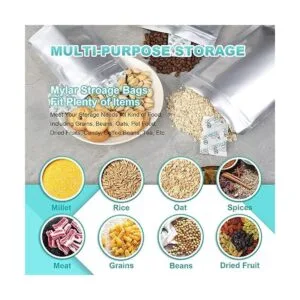 30 bolsas de Mylar de 2 galones para almacenamiento de_6