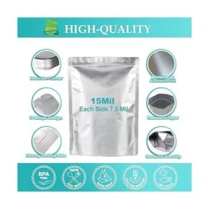 30 bolsas de Mylar de 2 galones para almacenamiento de_4