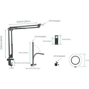 Soporte de cámara superior con anillo de luz soporte de_6