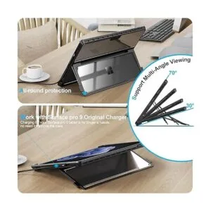 INFILAND Surface Pro 9 funda transparente multiángulo a_4