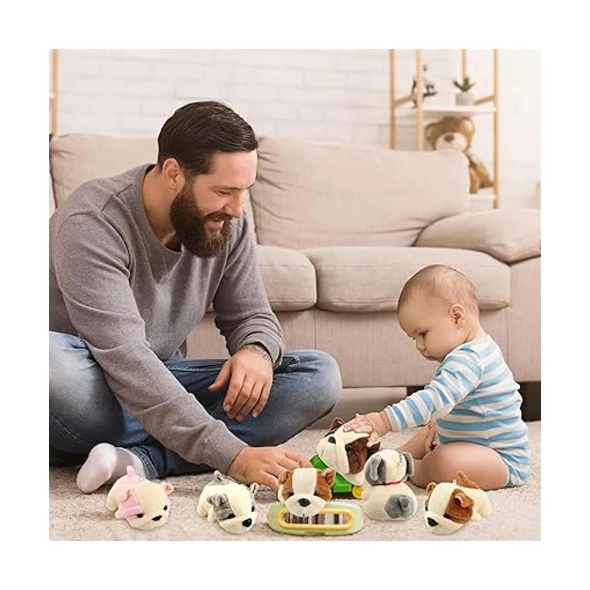 Cotiny 16 piezas de juguete de peluche lindo para perro de_3